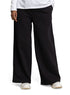 Black Ribbed Wide Leg - Khotwh